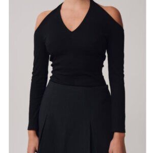 Lola Halter Cut Out Top + Black